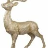 For Living Hand-Sculpted Christmas Deer Décor, Gold, 50-in