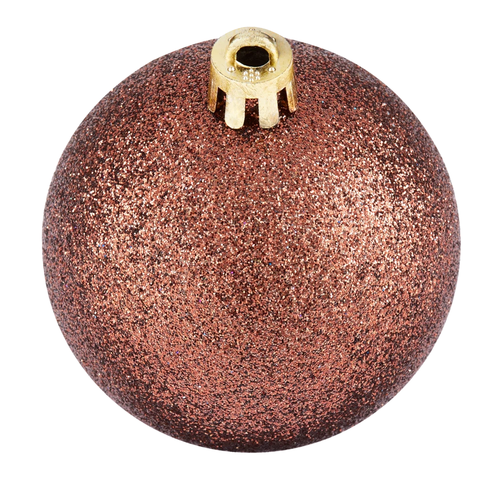 For Living Sugar Brown Shatterproof Ornament Set, 50-pc - Image 4