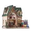 For Living Christmas Village Café Decoration Set, 9 7/8-in