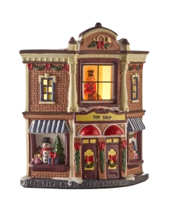 For Living LED Christmas Village Topy Shop Decoration Set, 6 1/2-in
