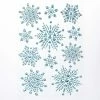 For Living Holiday Collection Christmas Glittering Decoration Snowflake Clings, Assorted Style