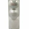 For Living Shatterproof Decoration Ball Christmas Ornament Set, Large, White, 150-mm, 3-pk