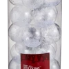 For Living Clear With White Fill Shatterproof Ornament Set, 20-pk