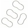 For Living Durable Shower Curtain Metal Rings, Chrome, 12-pk