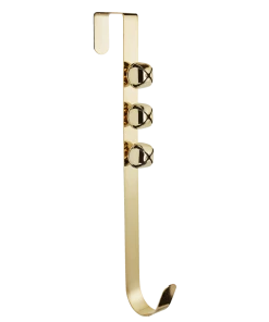 FOR LIVING CANVAS Christmas Decoration Jingle Bells Wreath Hanger, Gold