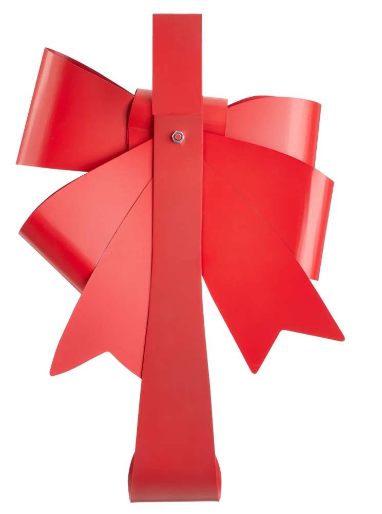 For Living Wreath Hanger, Metal Red Bow - Image 3