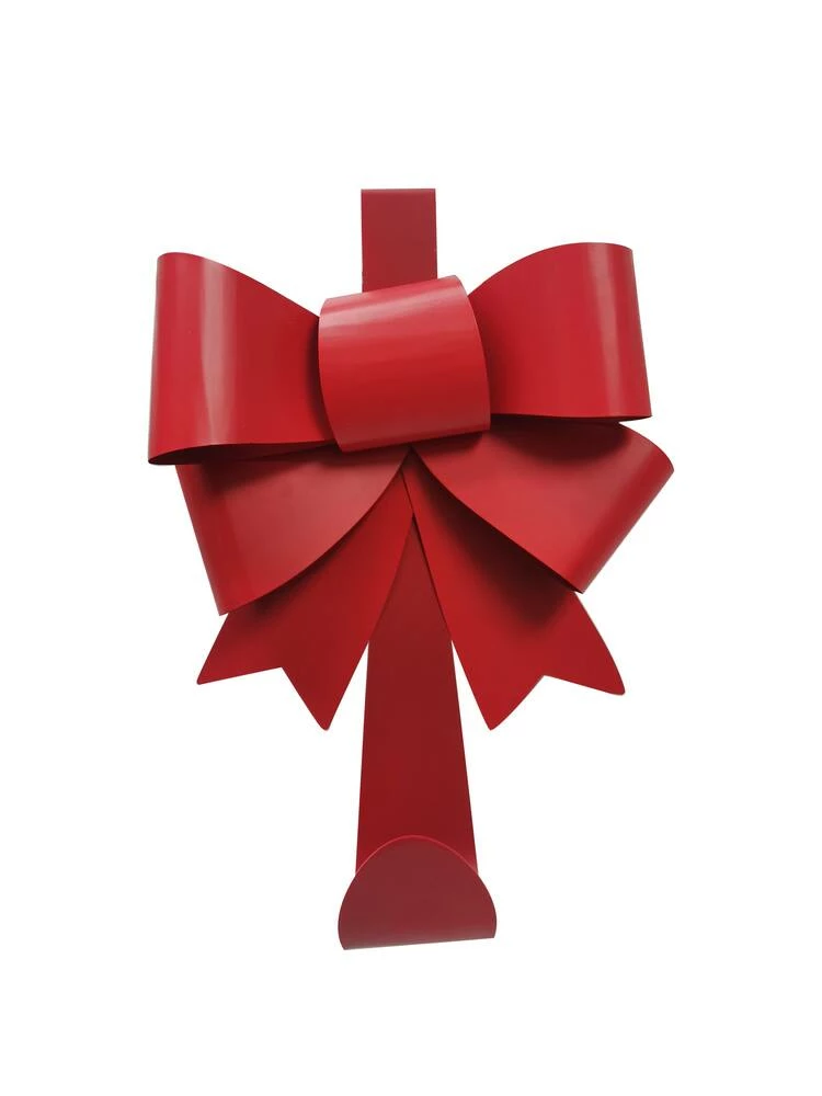 For Living Wreath Hanger, Metal Red Bow - Image 2