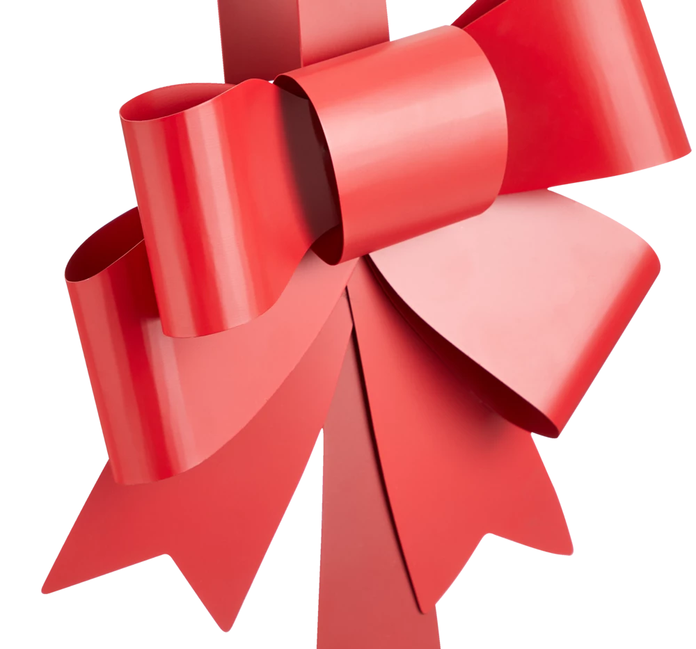 For Living Wreath Hanger, Metal Red Bow - Image 4