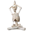 For Living Skeleton In Yoga Pose, Hand Painted For Halloween, Assorted Styles, White, 7-in